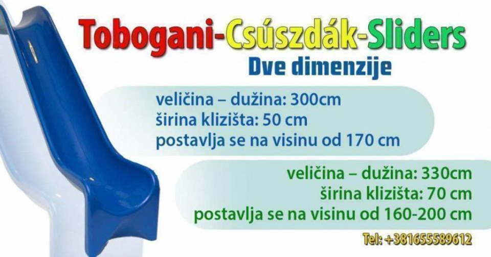 Prodajem TOBOGANE u tri dimenzije u raznim bojama!!! 